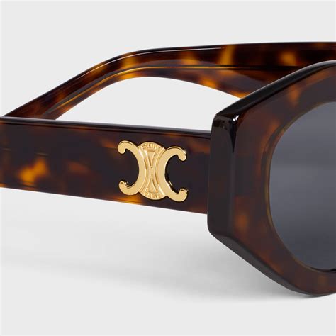 Celine Black 'Triomphe 08' Sunglasses 